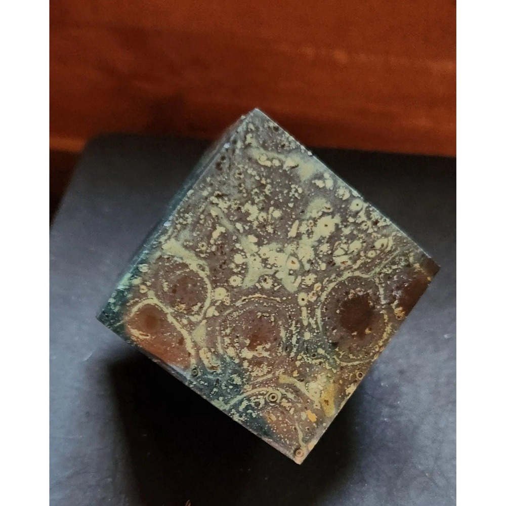Natural Kambaba Jasper Floating Cube, Kambaba Jasper, Crystal Collection